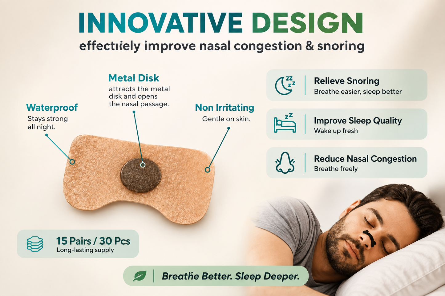 SLEEPMAXX ANTI SNORE NASAL STRIPS